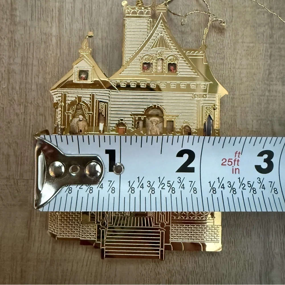 Victorian House Gold Dark Academia Whimsigoth Christmas Ornament 🎄